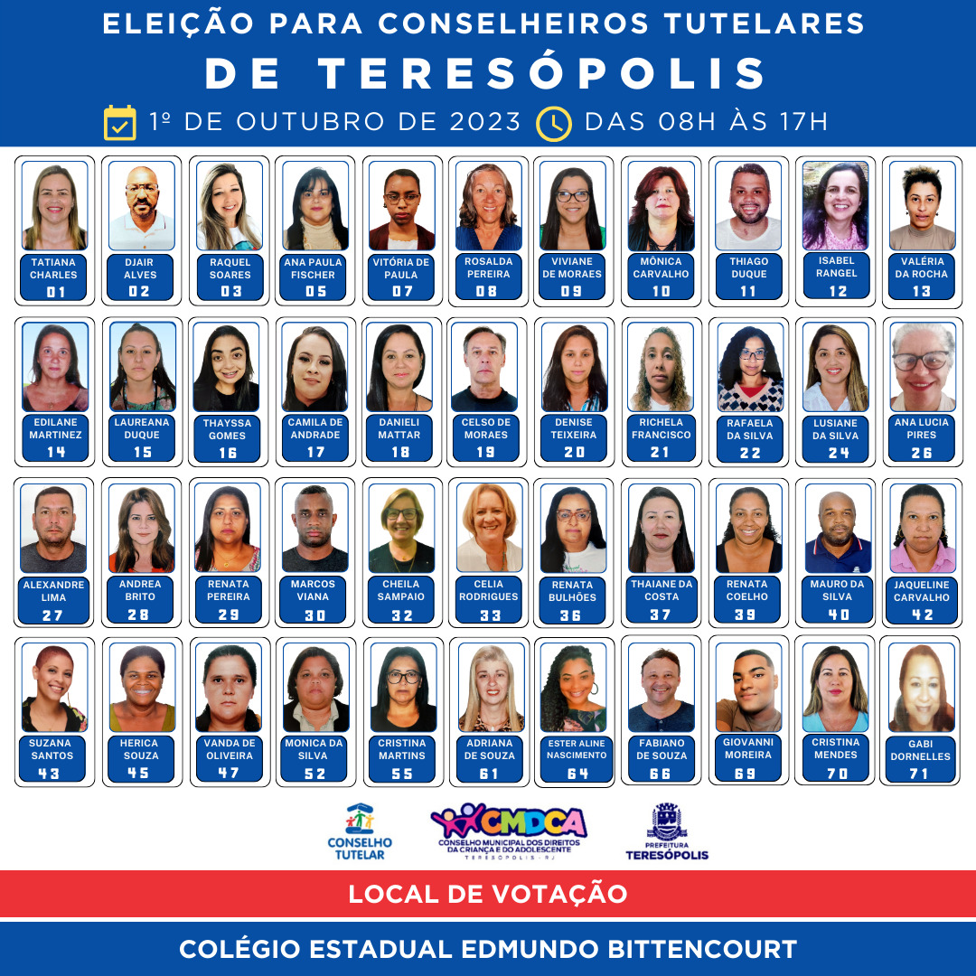 Leia mais sobre o artigo Eleição dos Conselheiros Tutelares de Teresópolis acontece no dia 1º de outubro