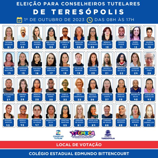 Leia mais sobre o artigo População de Teresópolis é chamada a participar da eleição do Conselho Tutelar neste domingo, dia 1º de outubro