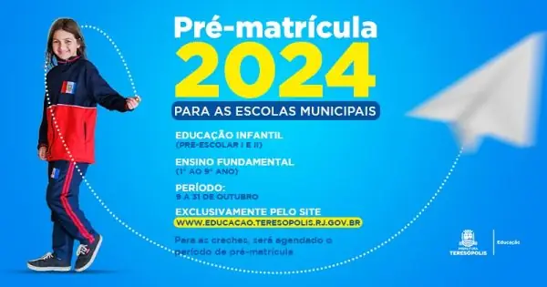 Leia mais sobre o artigo Pré-matrícula on-line para alunos novos de Pré-escolar e 1º ao 9º ano acontece de 9 a 31 de outubro