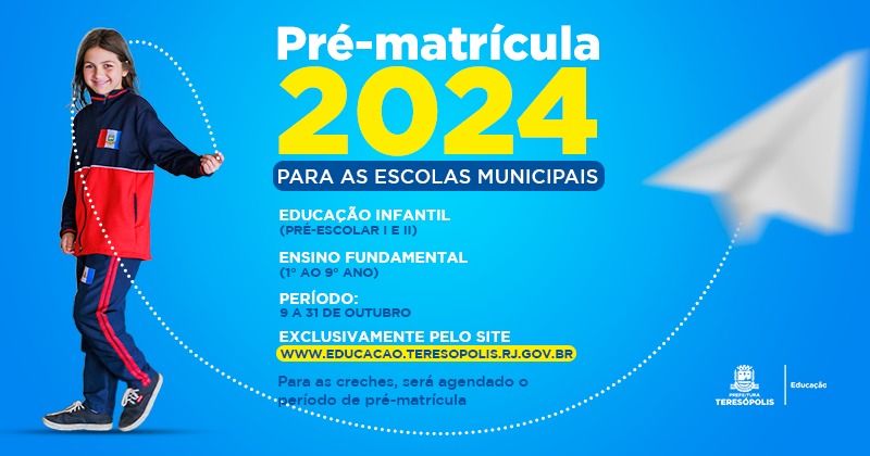 Você está visualizando atualmente Pré-matrícula on-line para alunos novos de Pré-escolar e 1º ao 9º ano acontece de 9 a 31 de outubro