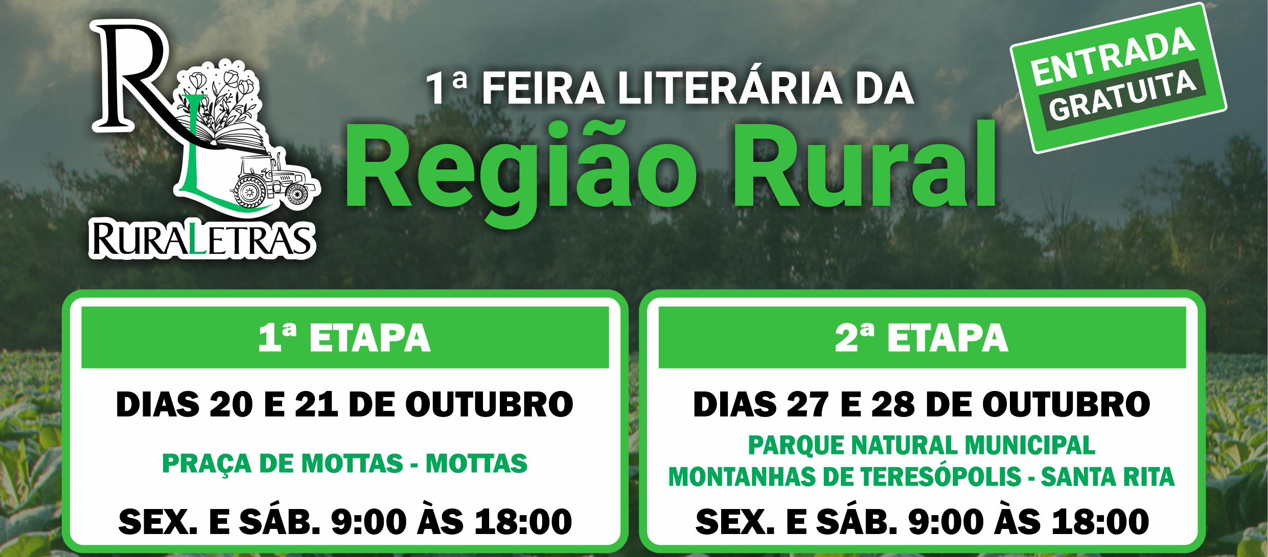 Você está visualizando atualmente Parque Municipal Montanhas de Teresópolis recebe a 1ª Feira Literária da Região Rural