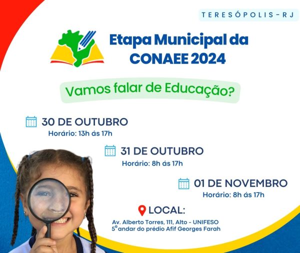 Leia mais sobre o artigo Teresópolis promove etapa municipal da Conferência Nacional de Educação