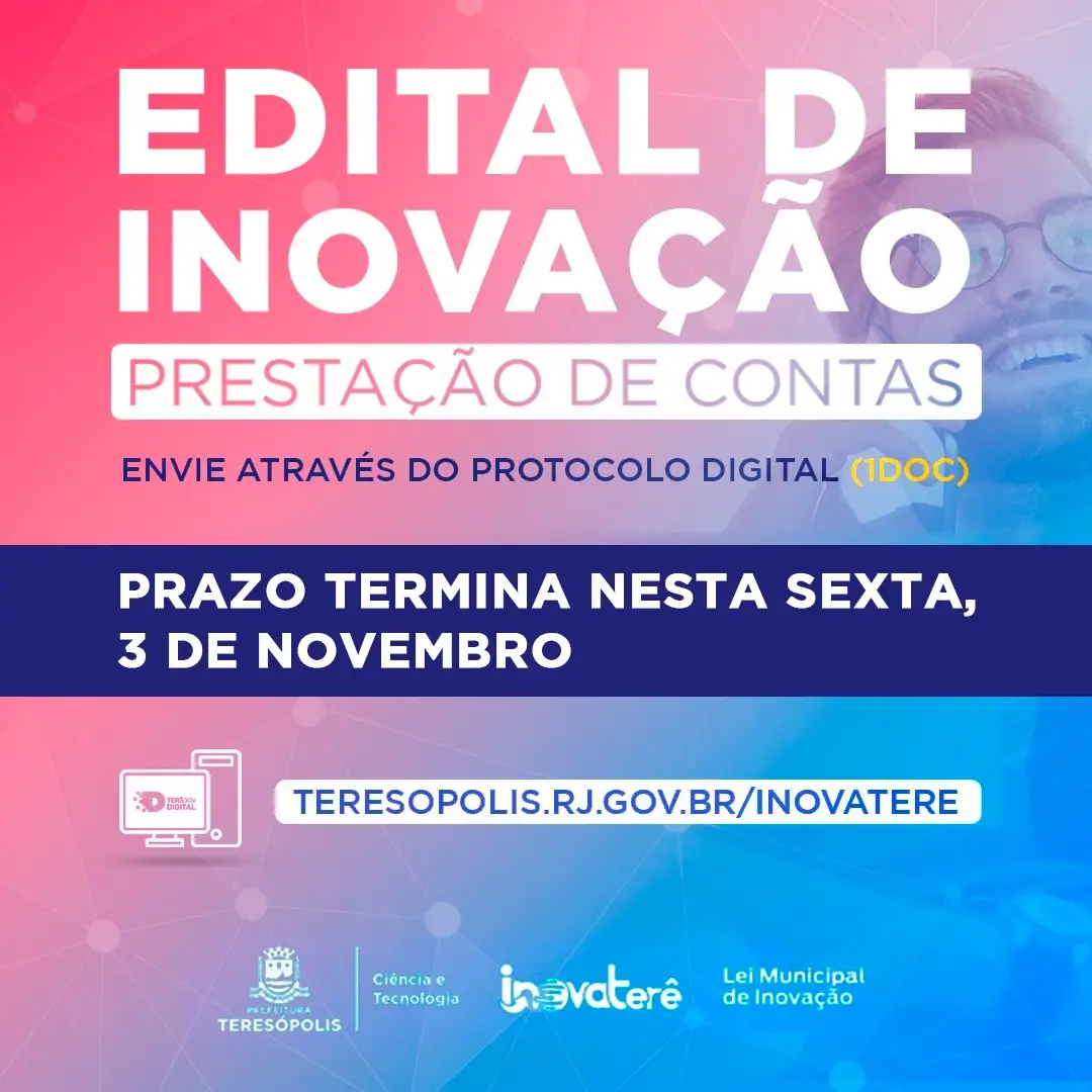 Você está visualizando atualmente InovaTerê: Contemplados no Edital de Fomento de Projeto com Base Tecnológica 2021 têm até a próxima sexta, 3/11, para prestar contas