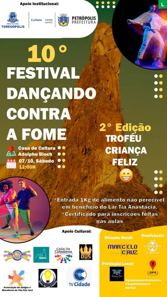 Você está visualizando atualmente  Festival Dançando contra a Fome movimenta a Praça Olímpica e a Casa de Cultura de Teresópolis