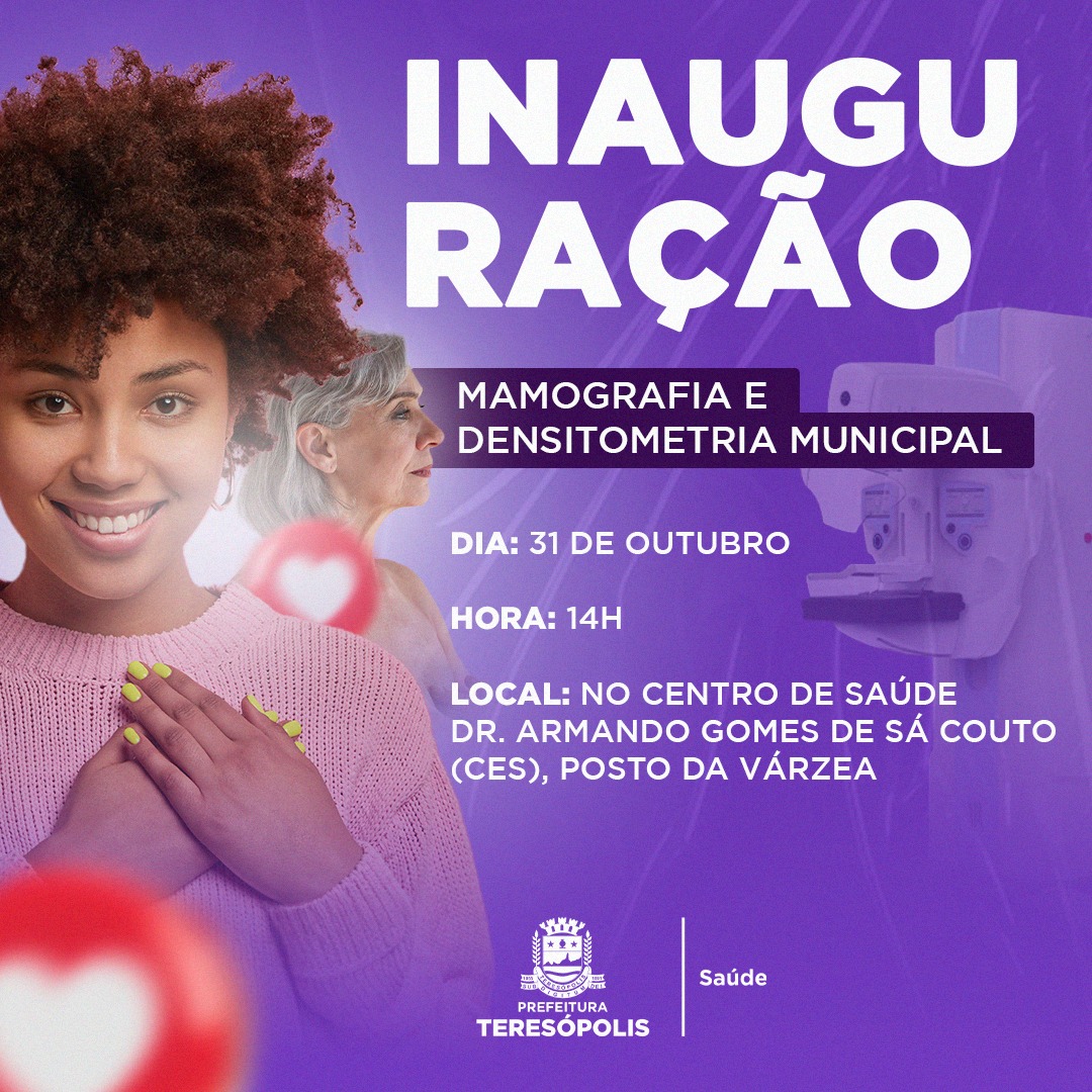 Você está visualizando atualmente Prefeitura de Teresópolis inaugura Sala de Mamografia e de Densitometria no Centro de Saúde da Várzea