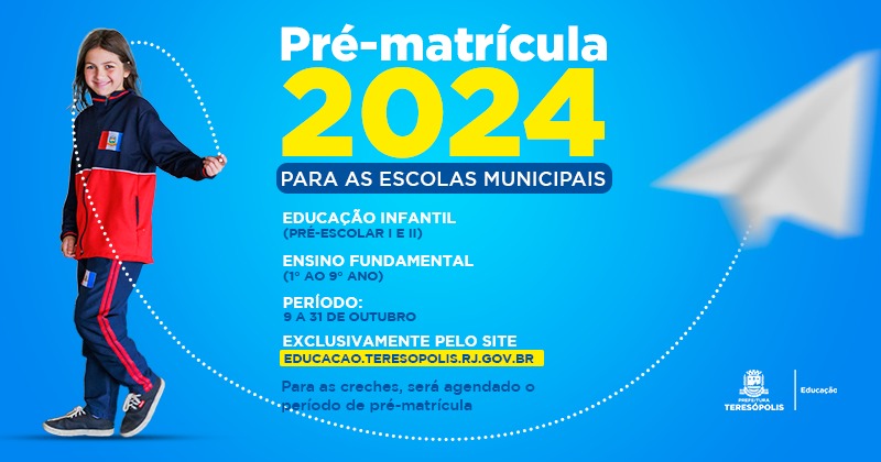 Você está visualizando atualmente Pré-matrícula on-line para alunos novos de Pré-escolar ao 9º ano segue até o próximo dia 31