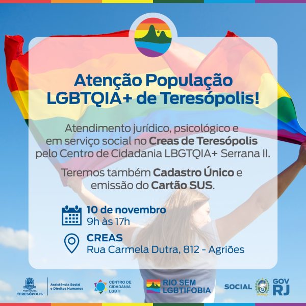 Leia mais sobre o artigo CREAS Teresópolis realizará atendimento especializado para população LGBTQIA+