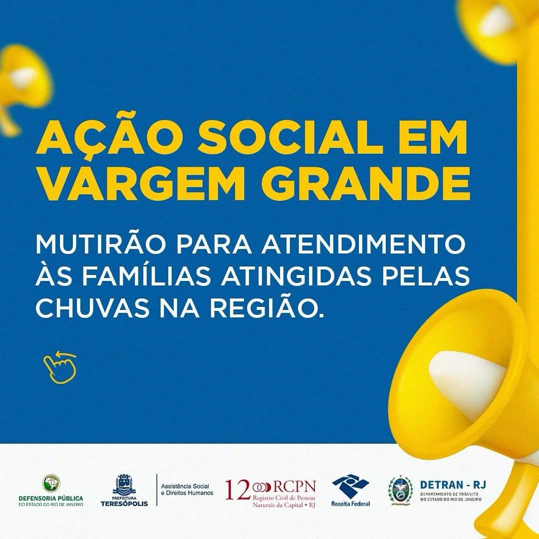 Você está visualizando atualmente Ação social nesta terça-feira, 07/11, em Vargem Grande