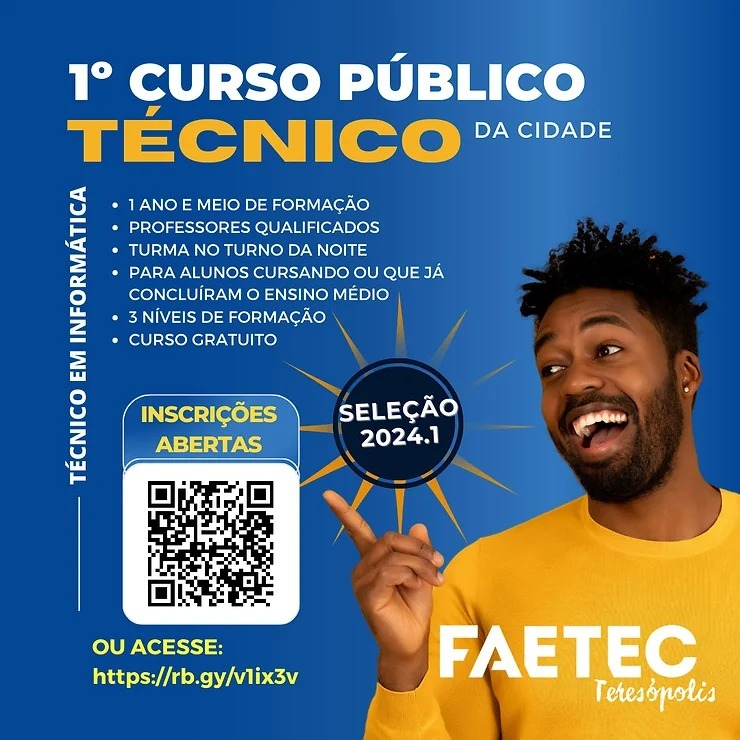Você está visualizando atualmente Faetec Teresópolis lança 1º curso público técnico da cidade