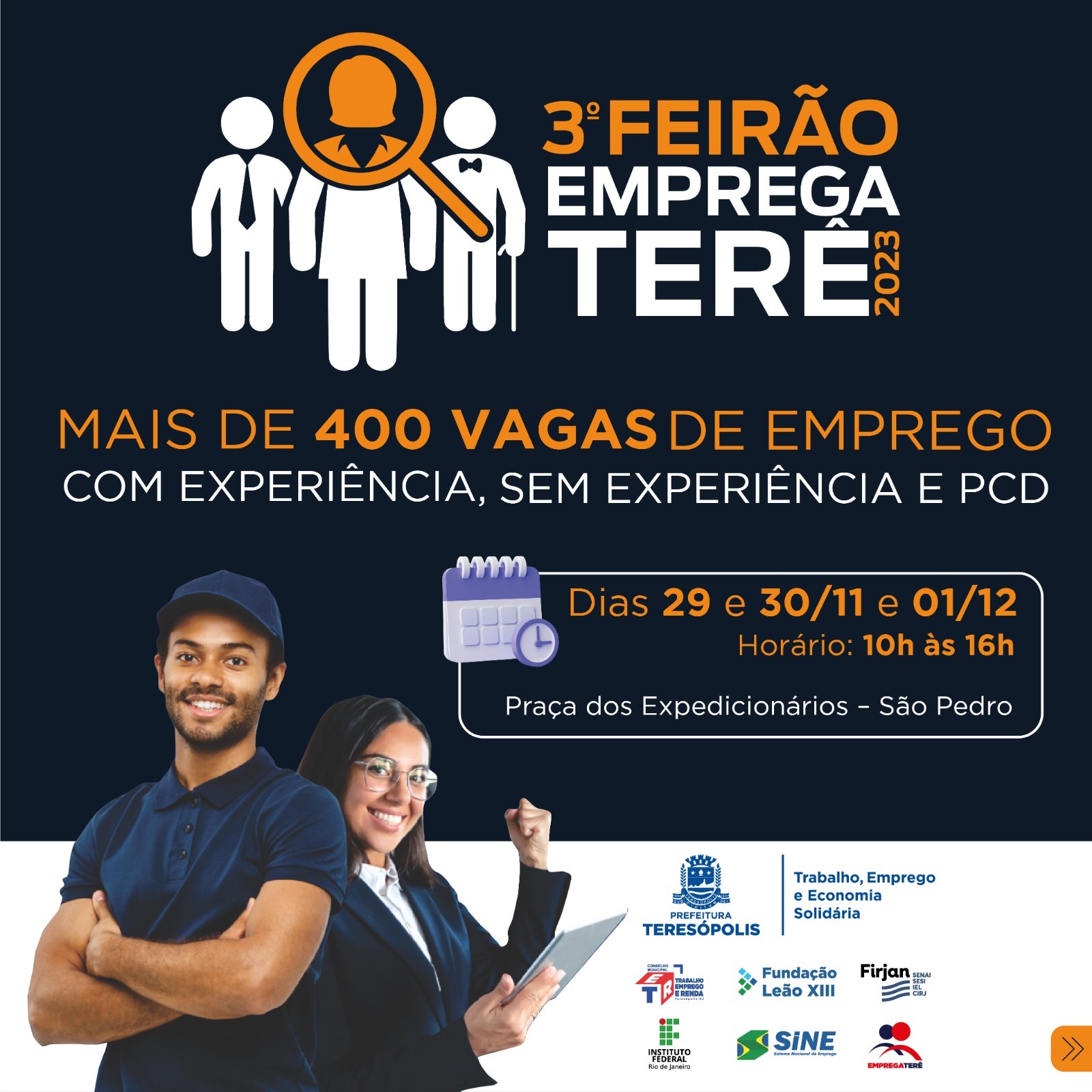 Você está visualizando atualmente 3º Feirão Emprega Terê vai movimentar o bairro de São Pedro de quarta, 29/11, a sexta, 01/12