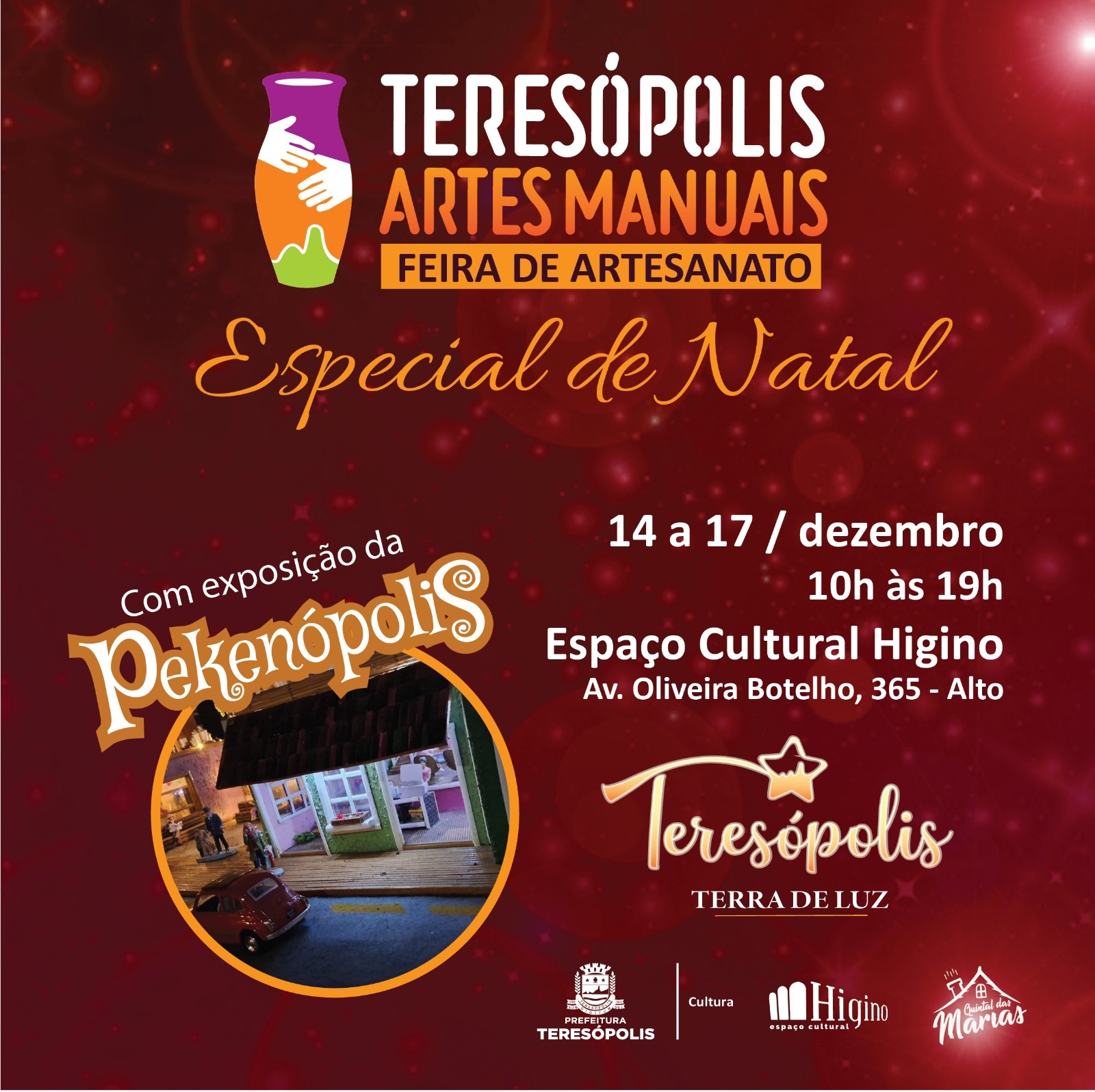 Você está visualizando atualmente Terra de Luz 2023: Feira Teresópolis Artes Manuais tem edição de Natal no Espaço Cultural Higino