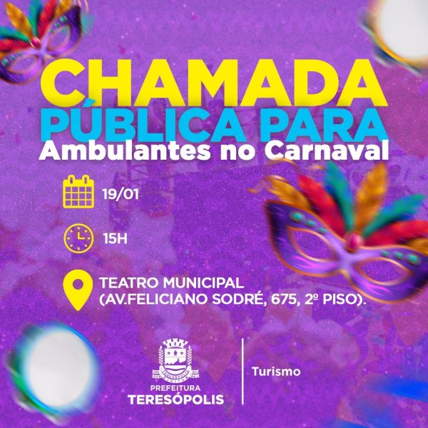 Leia mais sobre o artigo ‘Terê Alegria em Família’: Prefeitura abre Chamada Pública para ambulantes que desejam comercializar produtos no Carnaval