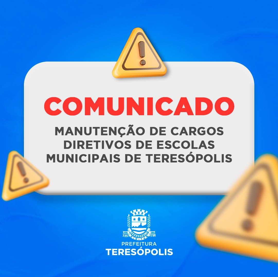 No momento, você está visualizando Manutenção de cargos diretivos de escolas municipais de Teresópolis