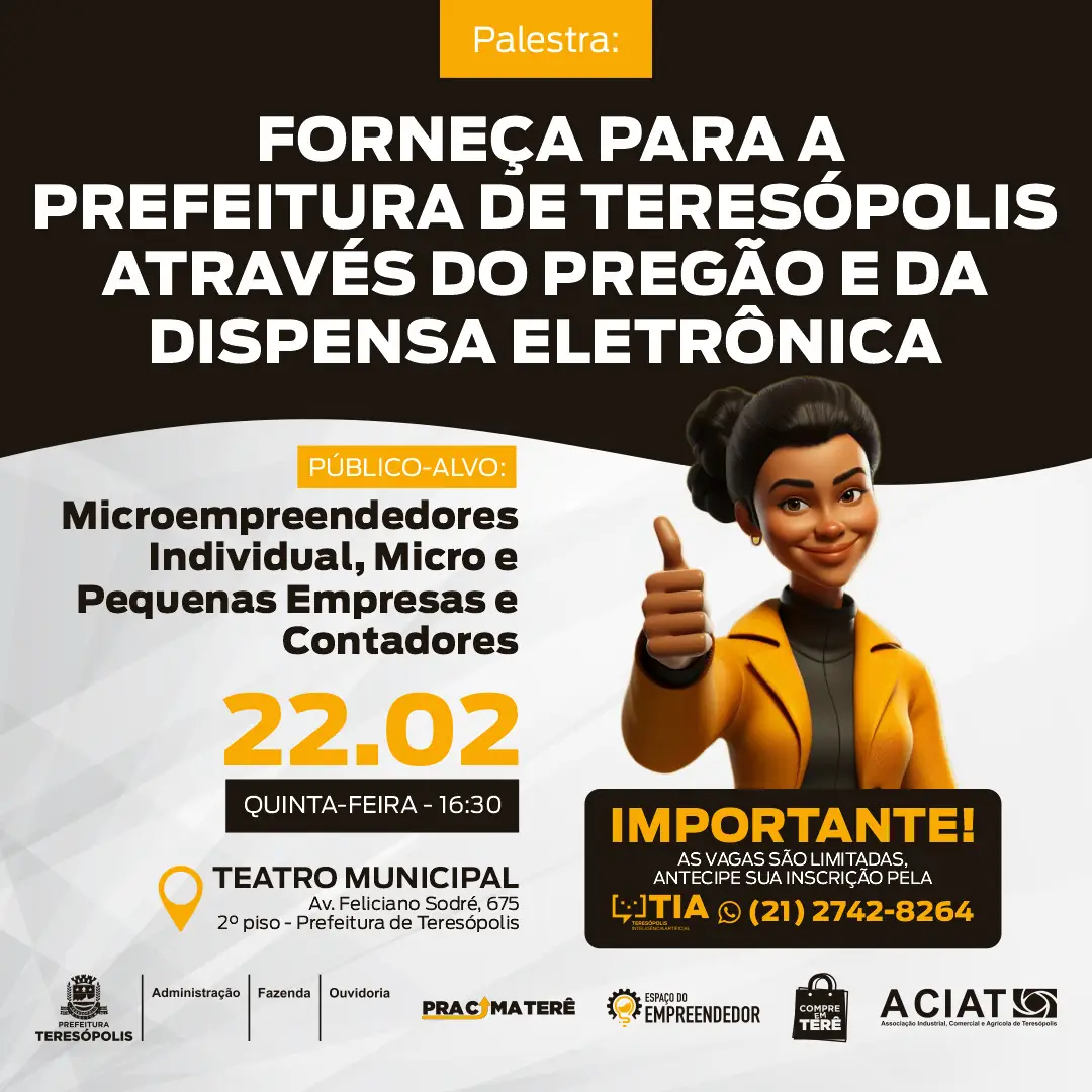 Você está visualizando atualmente Compre em Terê: Teresópolis faz palestra sobre como fornecer para a Prefeitura através do Pregão e da Dispensa Eletrônica