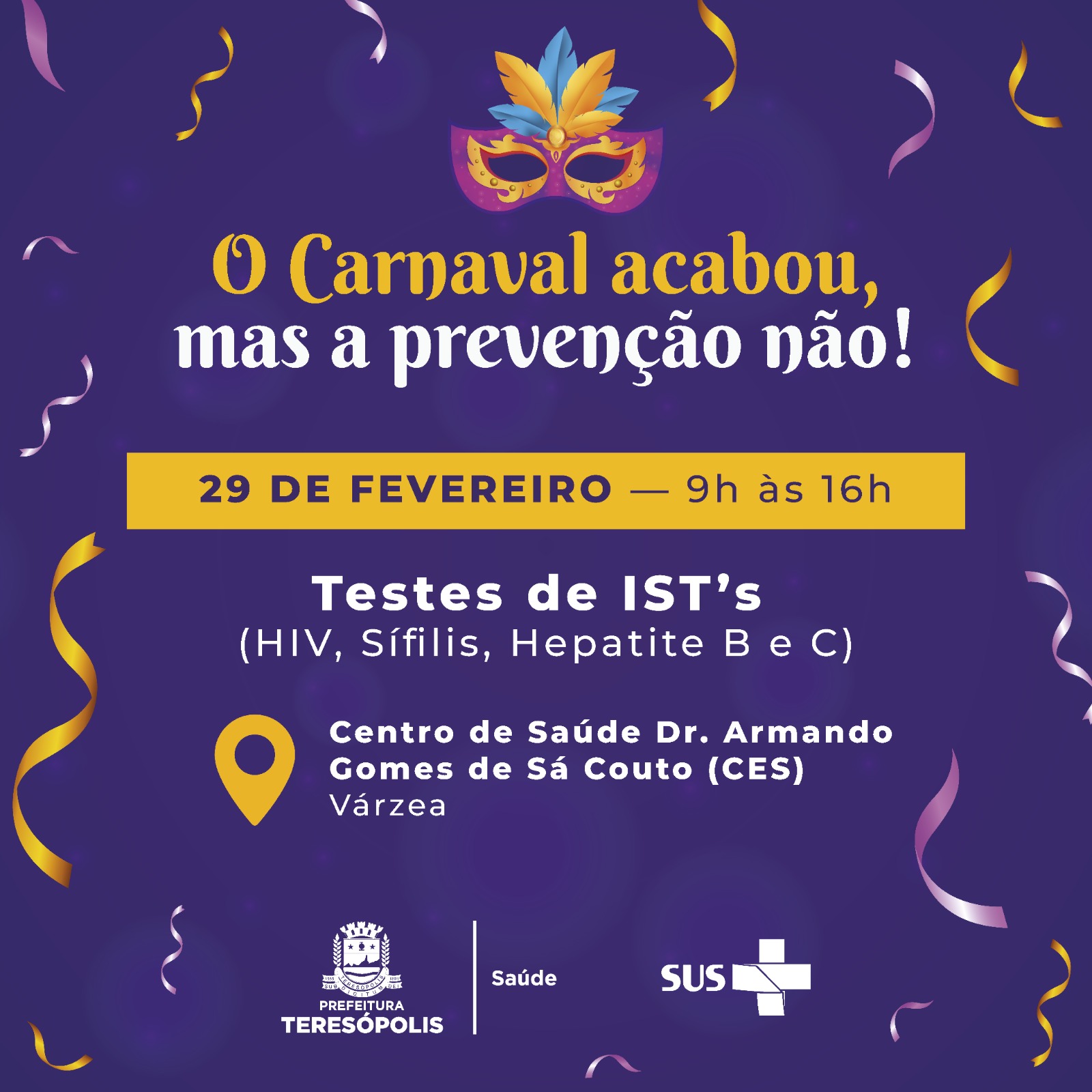No momento, você está visualizando Prevenção e cuidados: CES Várzea promove ação especial de testagem de ISTs