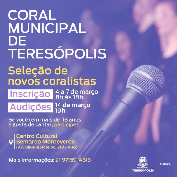 Leia mais sobre o artigo Coral Municipal de Teresópolis terá processo seletivo para novos coralistas