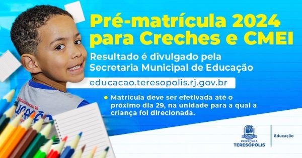 Leia mais sobre o artigo Matrícula para creches e centros de educação infantil termina nesta quinta-feira, 29