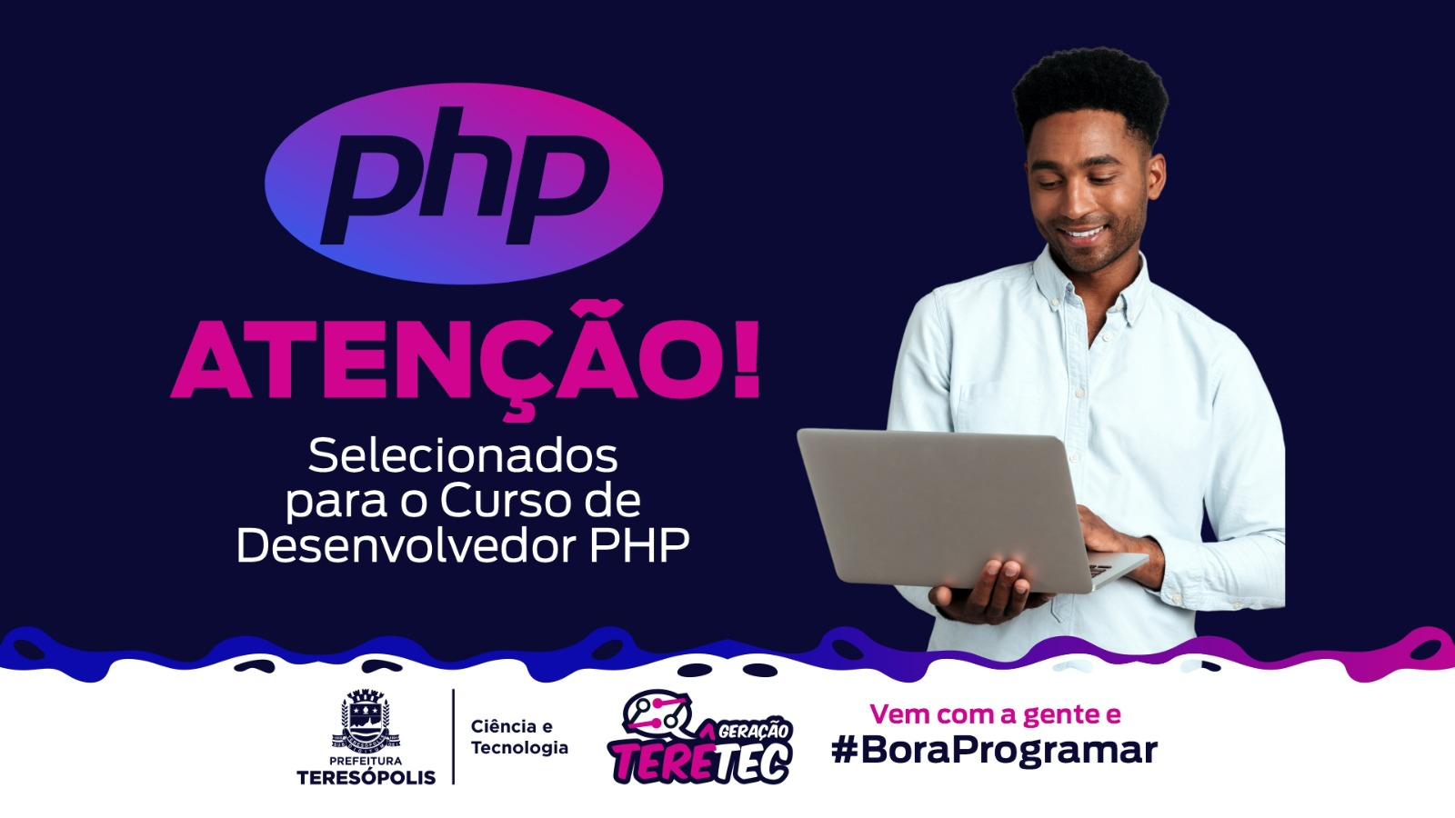 Leia mais sobre o artigo ‘Geração TerêTec’: Matrícula dos selecionados para curso gratuito de Desenvolvedor PHP será feita no período de 1º a 3 de abril