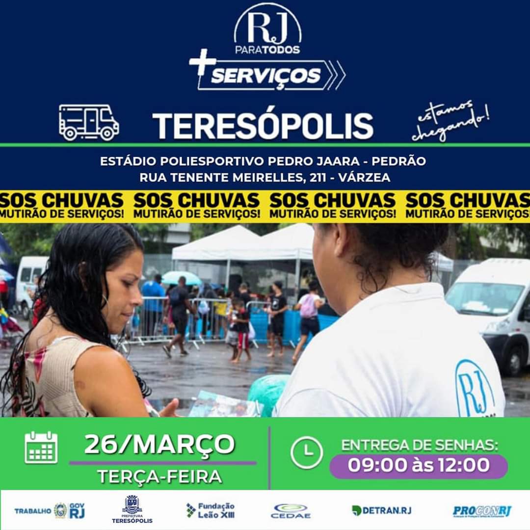 Você está visualizando atualmente Teresópolis recebe Mutirão SOS Chuvas do Programa RJ para Todos