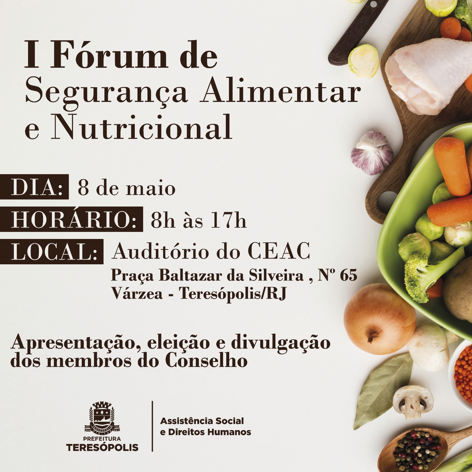 Leia mais sobre o artigo Teresópolis realiza I Fórum de Segurança Alimentar e Nutricional