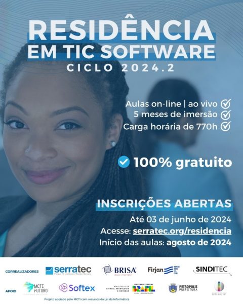Leia mais sobre o artigo Abertas, até 3 de junho, as inscrições para Residência em TIC do Serratec