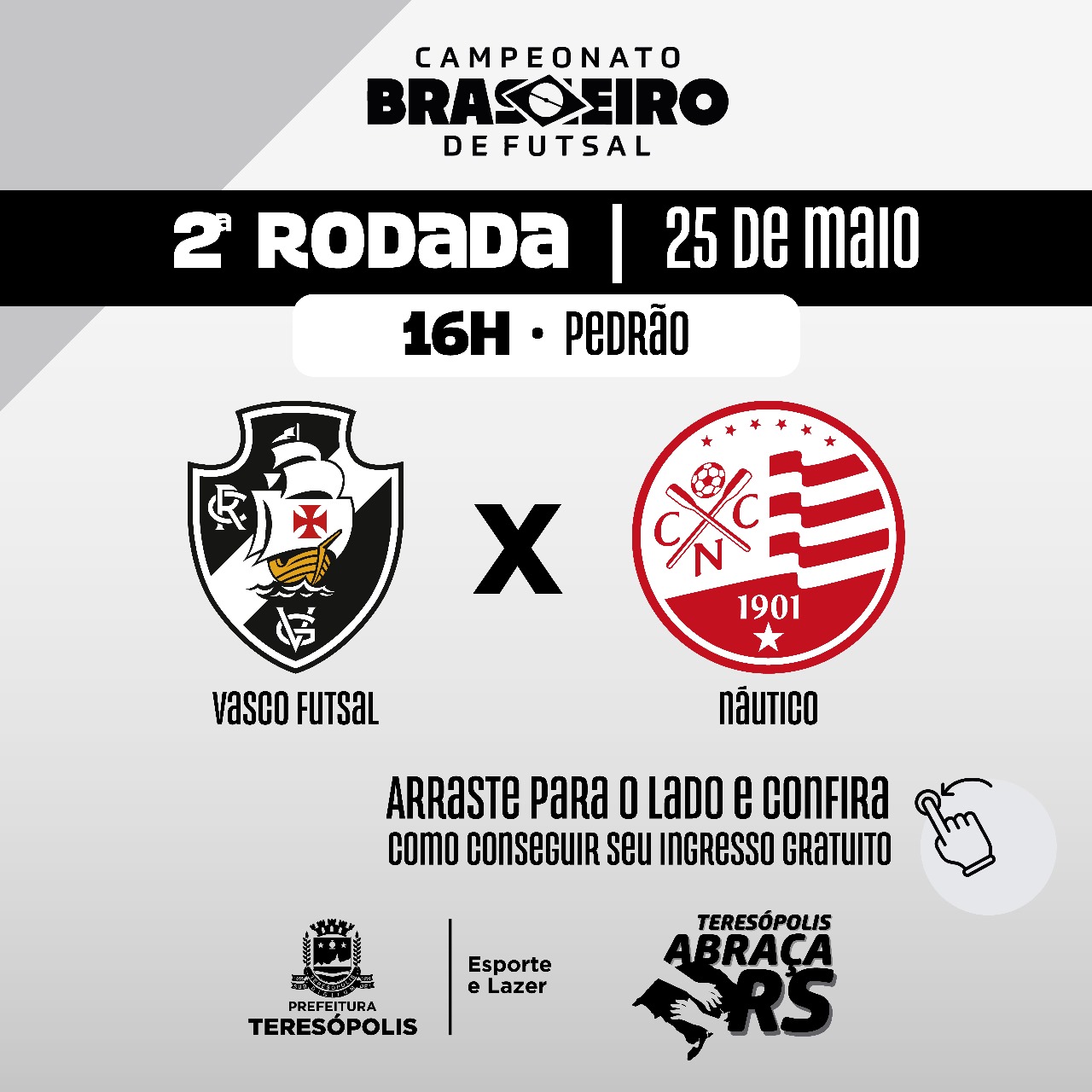 Leia mais sobre o artigo Campeonato Brasileiro de Futsal: Vasco da Gama enfrenta Náutico neste sábado, 25, no Pedrão