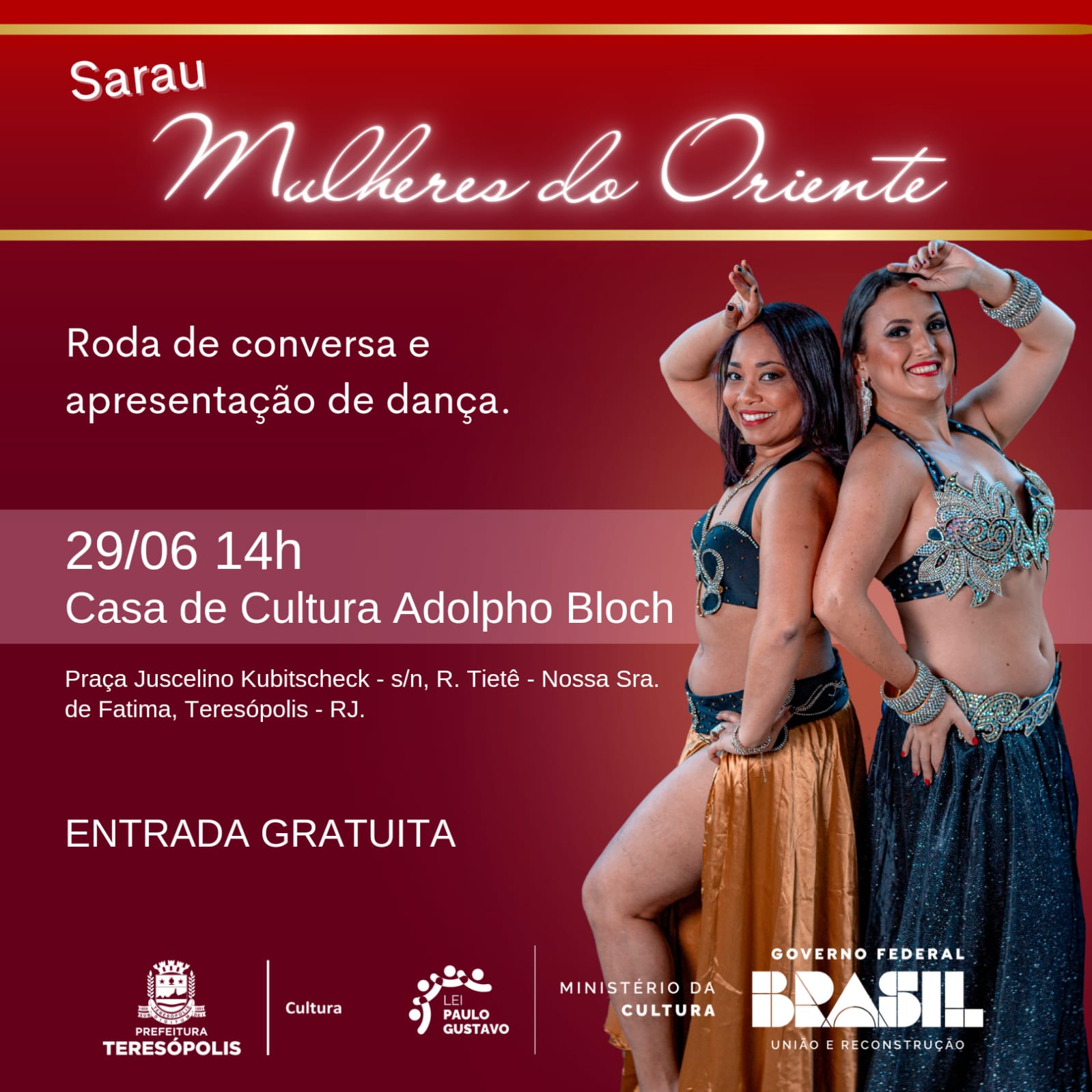 Leia mais sobre o artigo Lei Paulo Gustavo: Espetáculos e oficinas grátis de dança movimentam a Casa de Cultura de Teresópolis