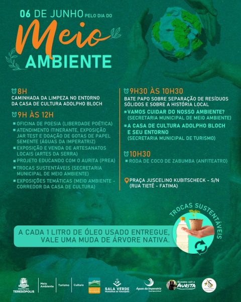 Leia mais sobre o artigo DIA DO MEIO AMBIENTE: Prefeitura prepara ações alusivas para celebrar a data; confira a programação