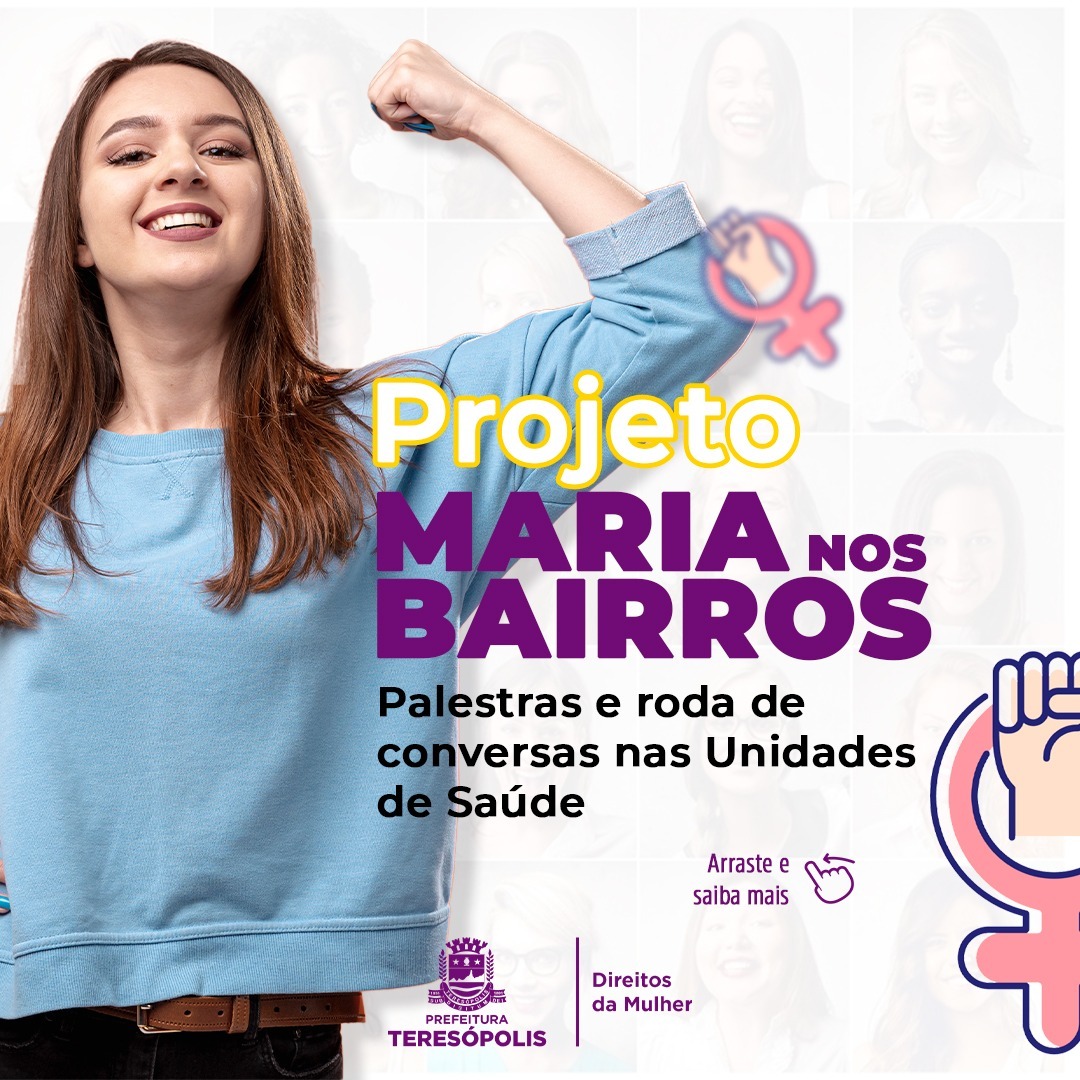 Leia mais sobre o artigo Projeto Maria nos Bairros: Palestras e rodas de conversa serão promovidas em Unidades de Saúde; confira a programação