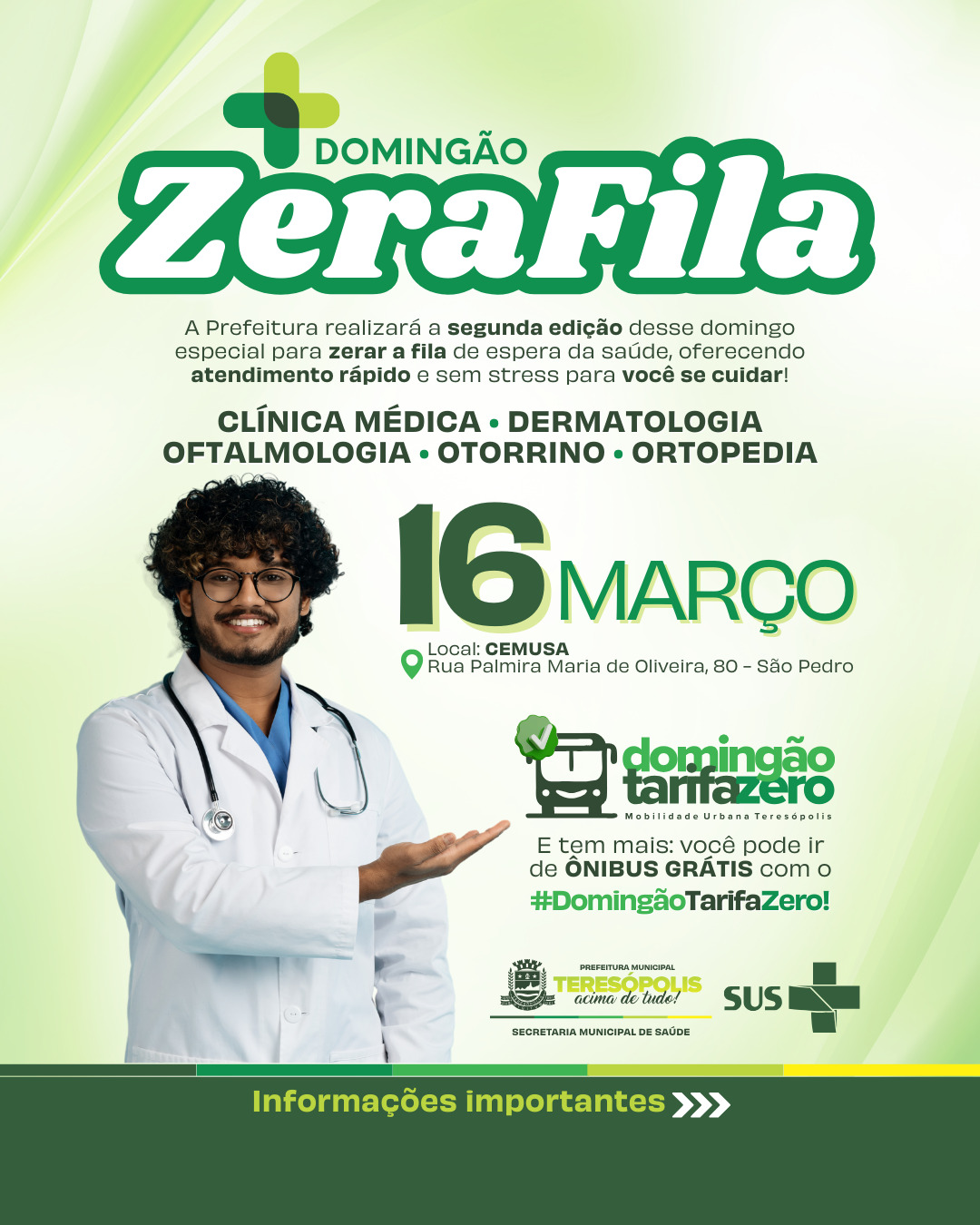 Leia mais sobre o artigo Segunda edição do Domingão Zera Fila acontece no dia 16 de março.