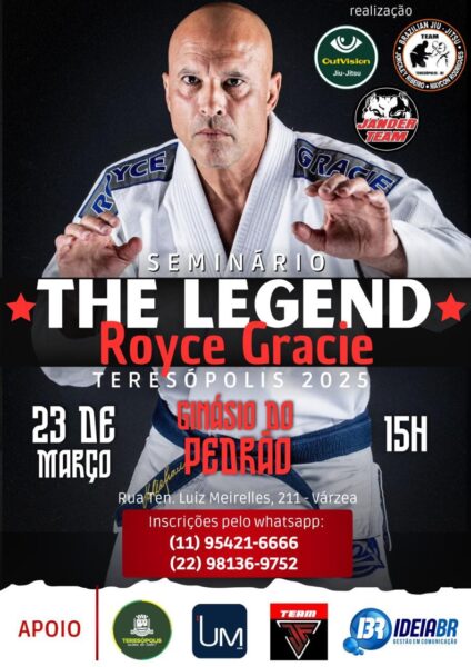 Leia mais sobre o artigo Seminário ‘The Legend’ – Royce Gracie: Teresópolis sediará seminário técnico para professores de Jiu-jítsu