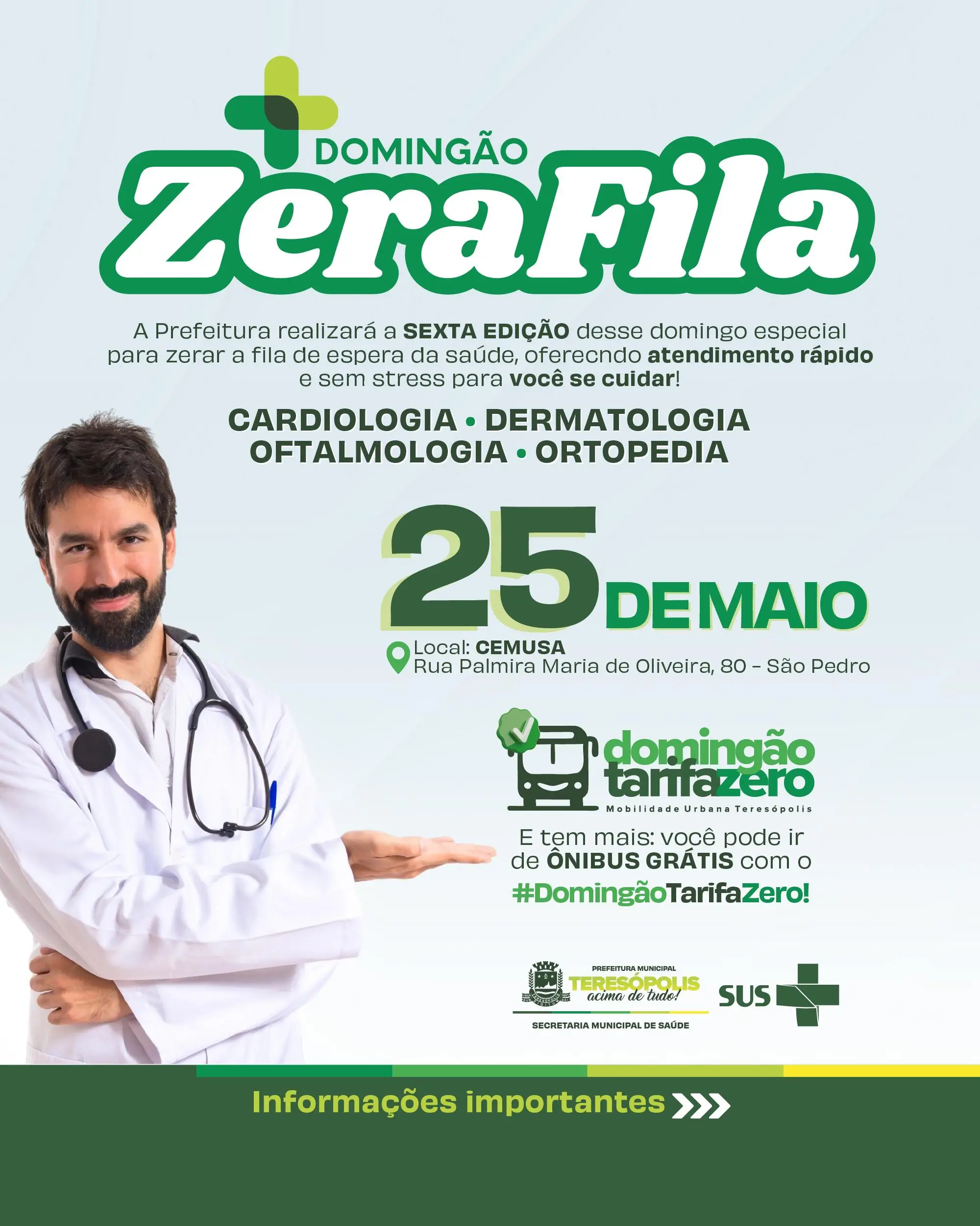 No momento, você está visualizando ‘Domingão Zera Fila’: 6ª edição acontece neste domingo, dia 25