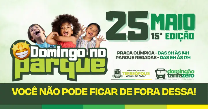No momento, você está visualizando 15ª edição do ‘Domingo no Parque’: só falta você!