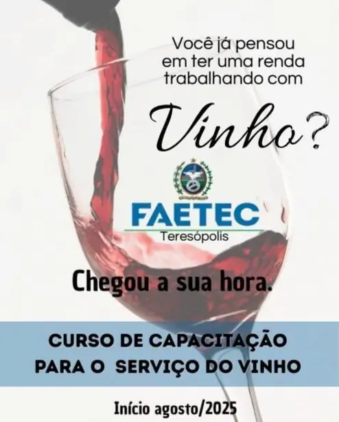 No momento, você está visualizando FAETEC Teresópolis oferece curso de capacitação no serviço do vinho