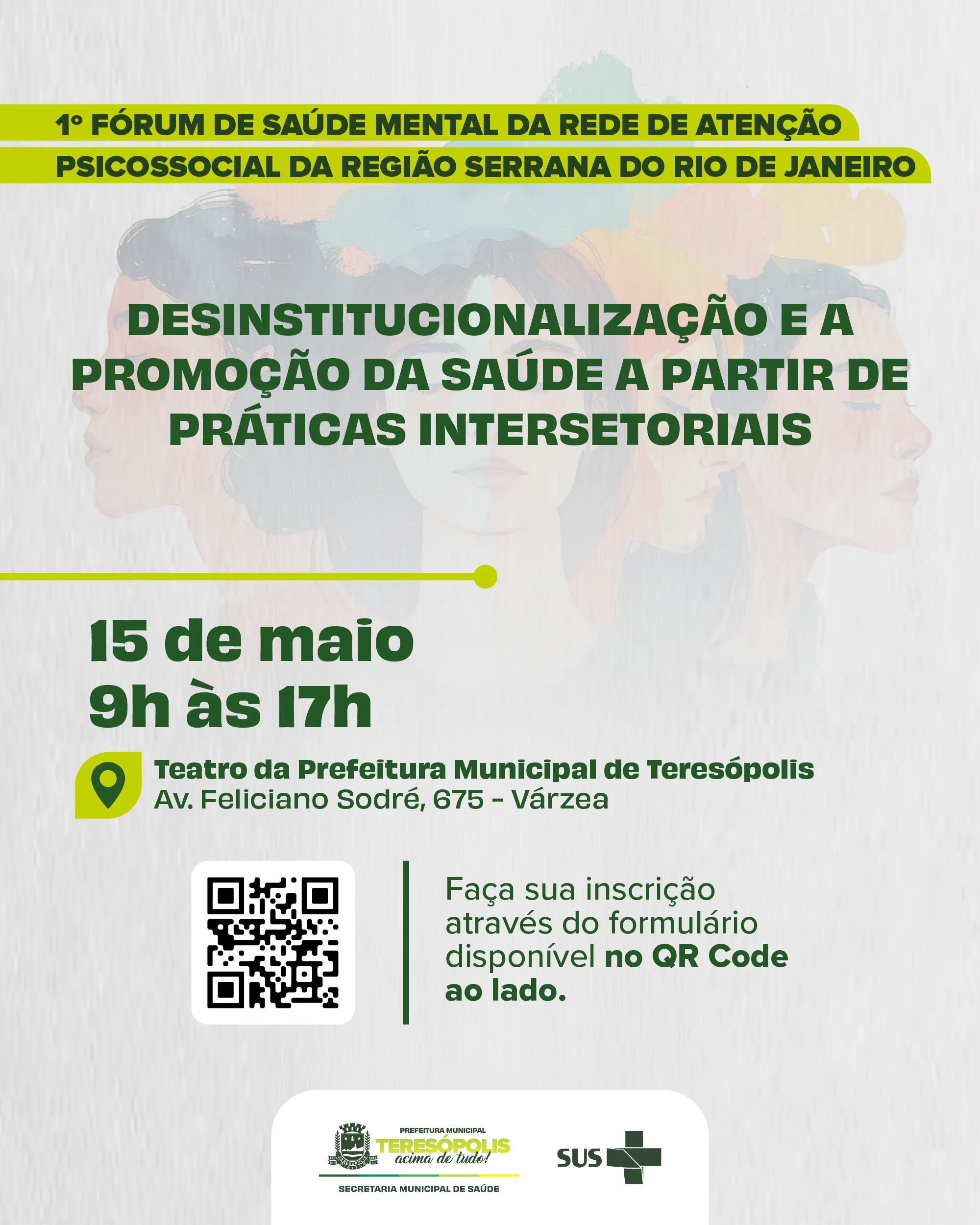 No momento, você está visualizando  Secretaria Municipal de Saúde promove 1º Fórum de Saúde Mental em Teresópolis