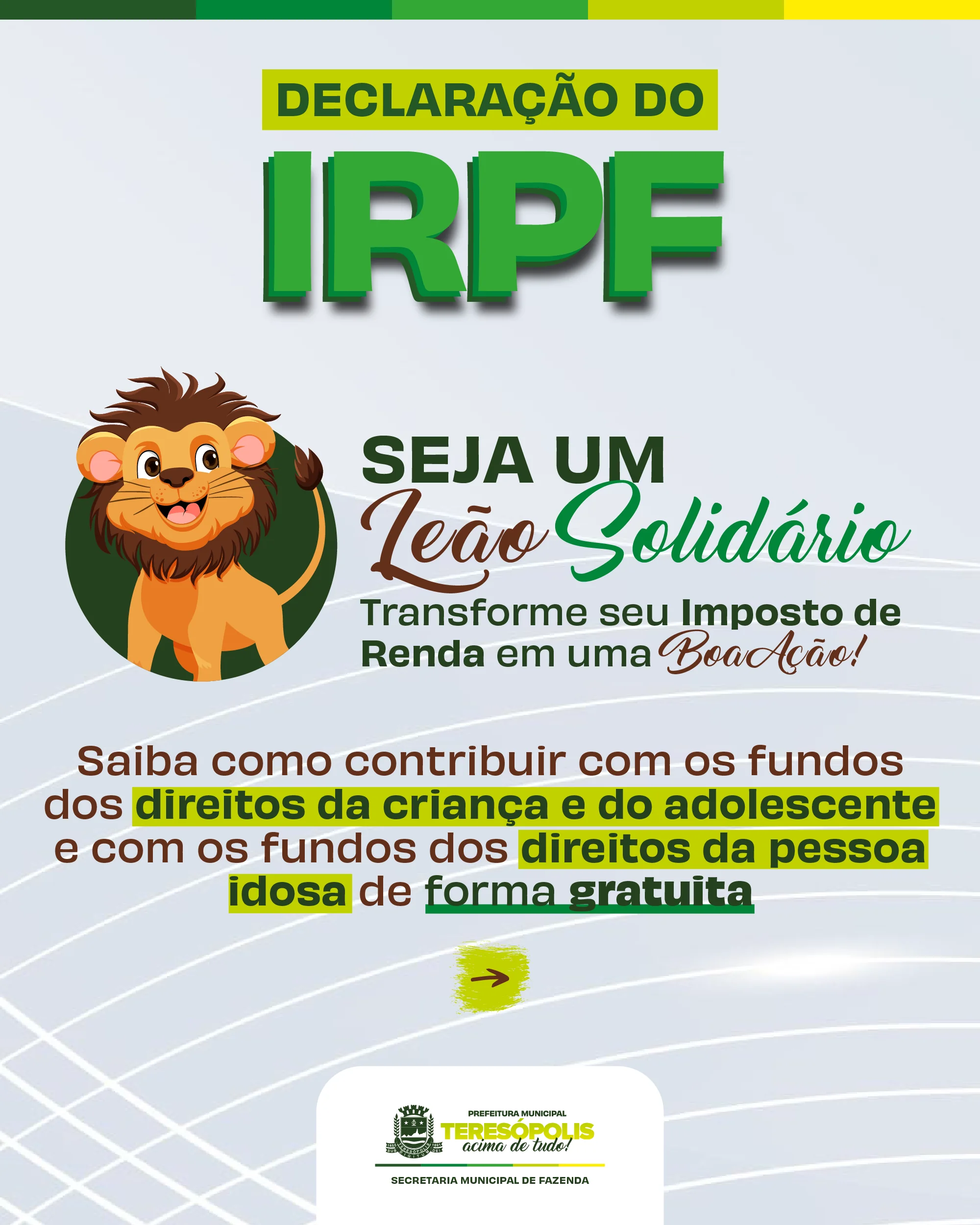 No momento, você está visualizando Fundos Municipais dos Direitos da Criança e do Adolescente e dos Direitos da Pessoa Idosa estão aptos para receberem doações diretamente na declaração de Imposto de Renda. 