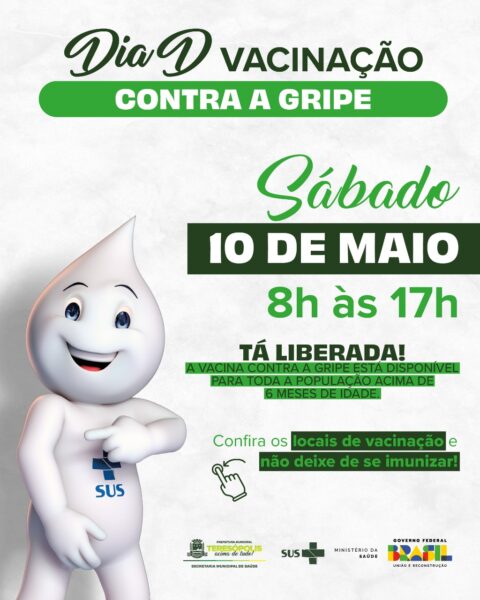 Leia mais sobre o artigo Dia D de vacinação contra a gripe acontece neste sábado, 10 de maio
