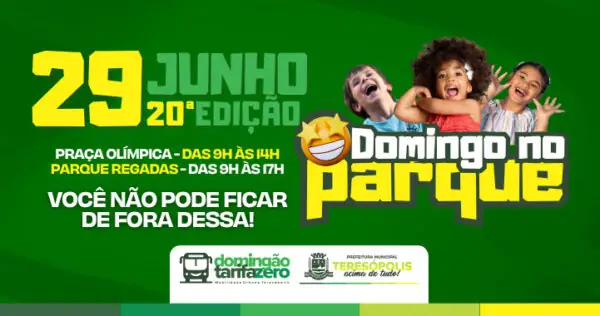 Leia mais sobre o artigo 20ª edição do Domingo no Parque: Te esperamos para mais um dia repleto de diversão e alegria para toda a família!
