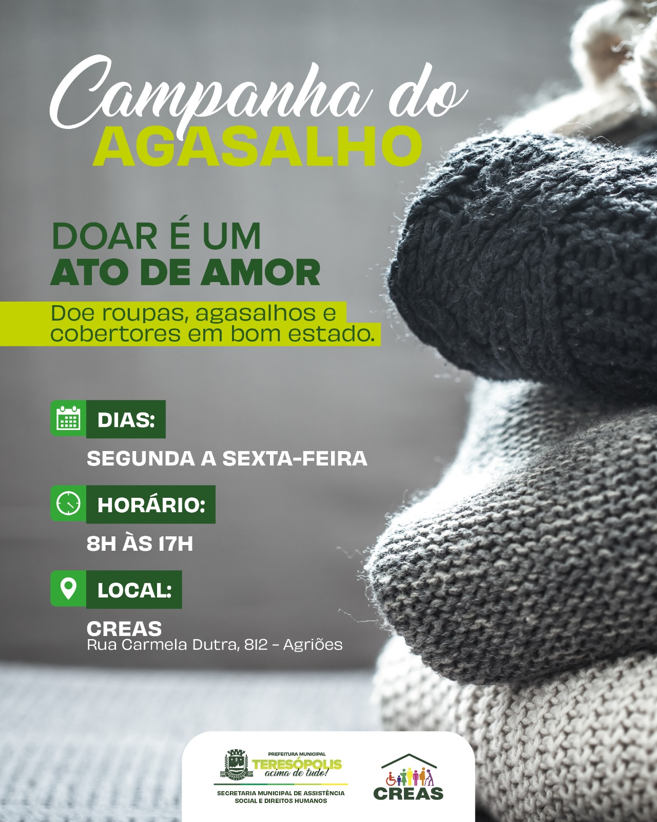No momento, você está visualizando CREAS inicia campanha do agasalho 2025