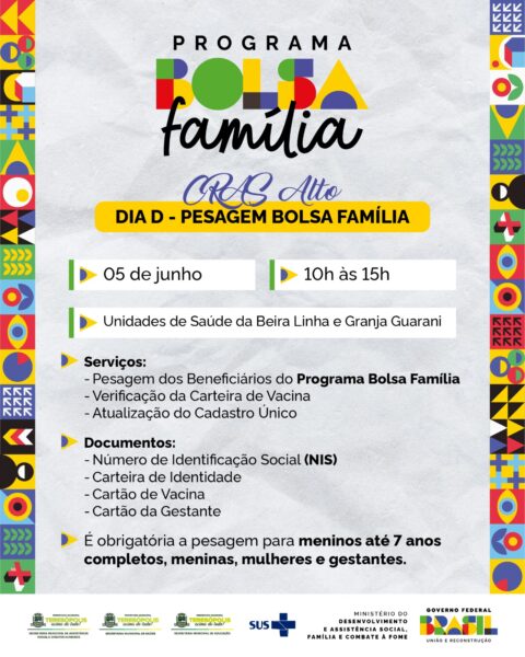 Leia mais sobre o artigo CRAS Alto promove Dia D da pesagem do Bolsa Família