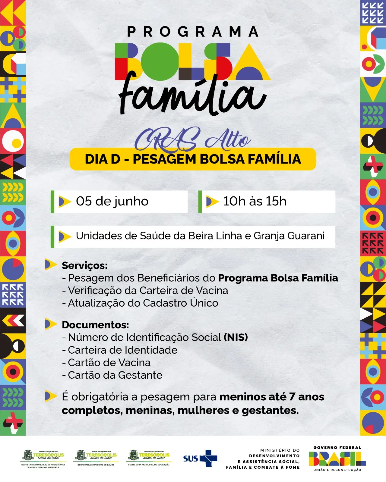 No momento, você está visualizando CRAS Alto promove Dia D da pesagem do Bolsa Família