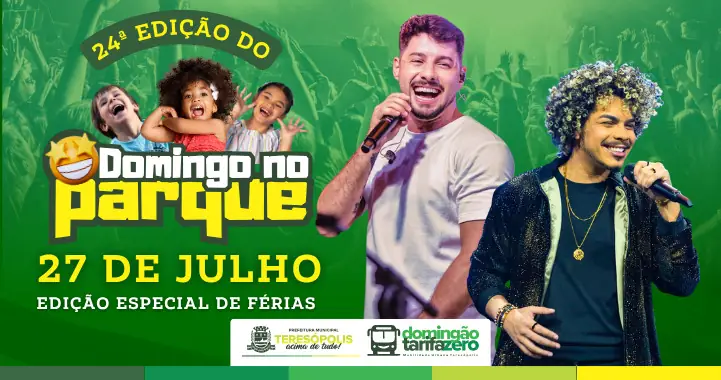 No momento, você está visualizando Shows, diversão e muito lazer na 24ª edição do Domingo no Parque!