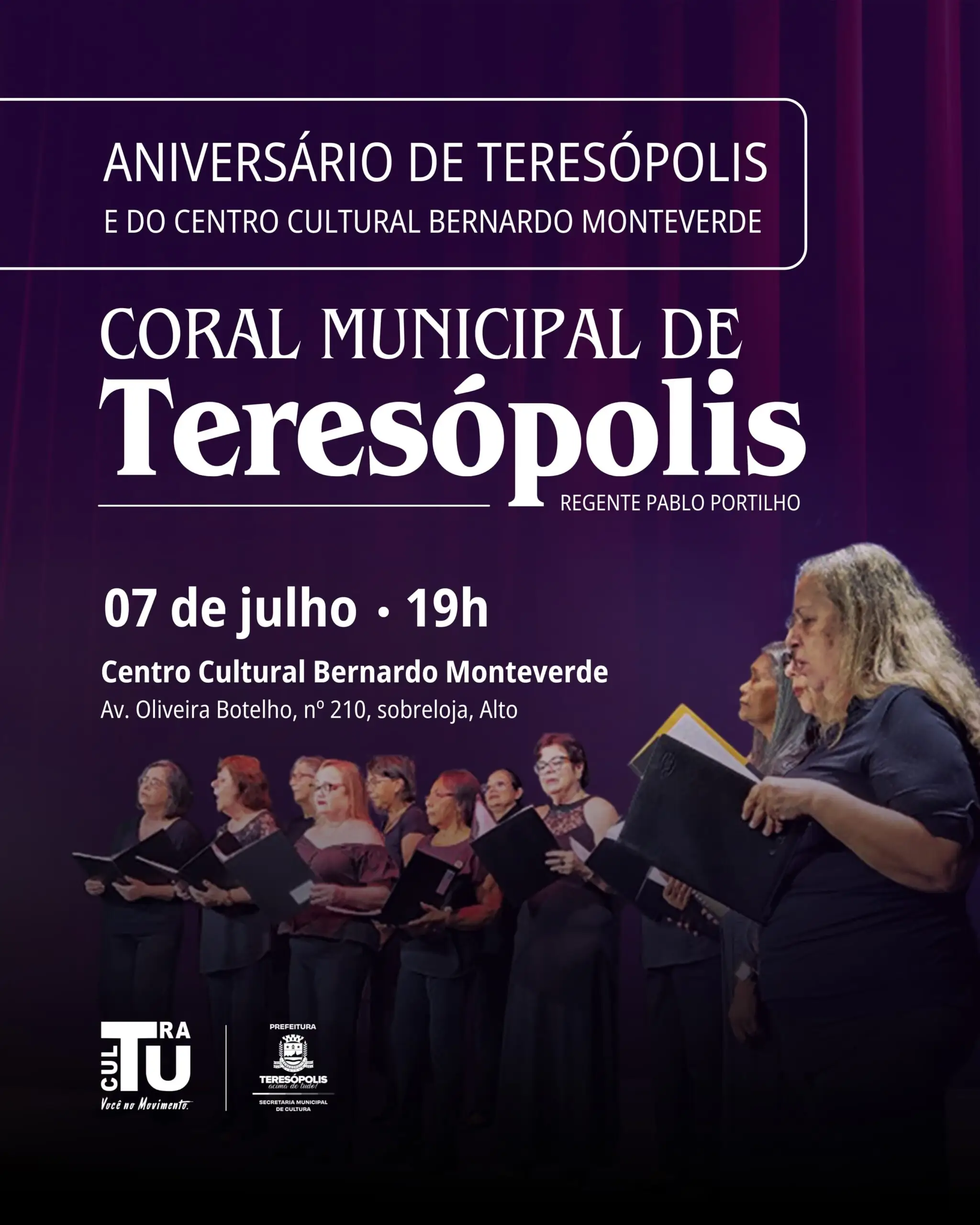 No momento, você está visualizando Teresópolis 134 Anos: Centro Cultural Bernardo Monteverde completa 27 anos e celebra com concerto do Coral Municipal