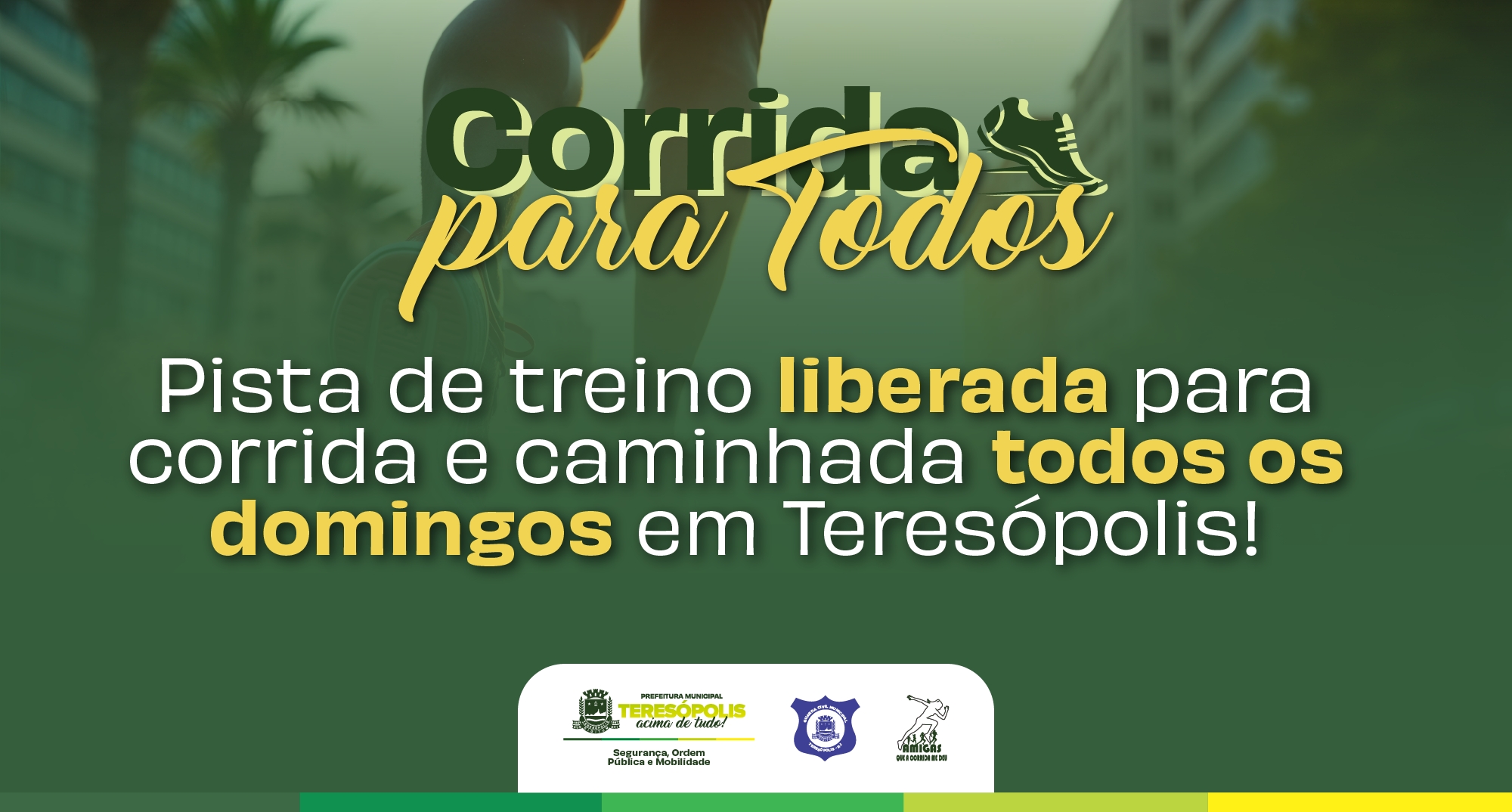 Leia mais sobre o artigo Treinão neste domingo, 27, marca o lançamento  do projeto ‘Corrida para Todos’ em Teresópolis