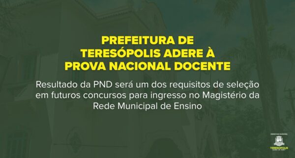 Leia mais sobre o artigo Prefeitura de Teresópolis adere à Prova Nacional Docente