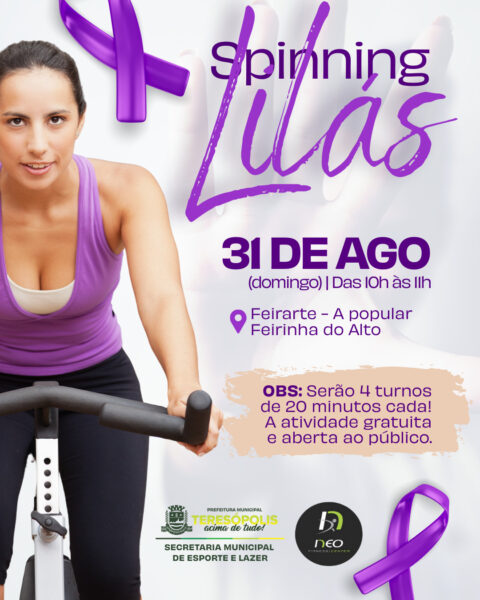 Leia mais sobre o artigo Spinning Lilás: Ação gratuita une esporte, saúde e conscientização!