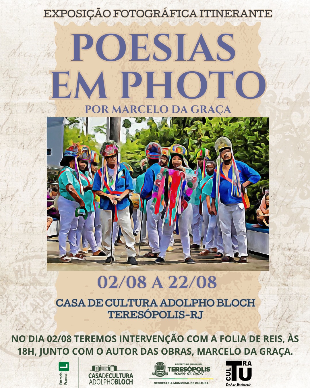No momento, você está visualizando Exposição “Poesias em Photo: Folia de Reis” chega a Teresópolis após circular por Cordeiro, Cantagalo e Duas Barras