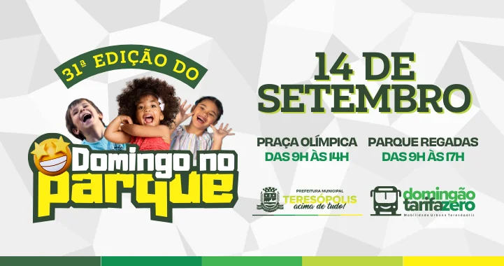 No momento, você está visualizando 31ª edição do Domingo no Parque acontece neste domingo com atrações culturais e esportivas gratuitas