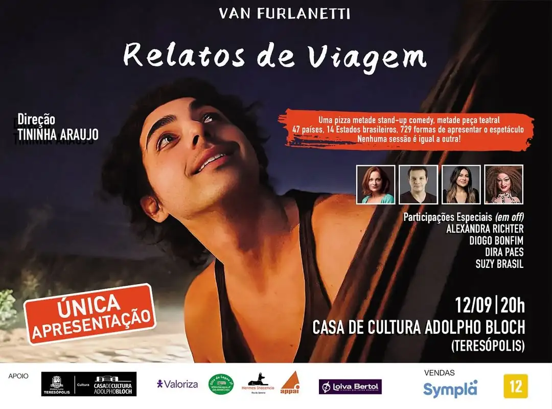 No momento, você está visualizando Casa de Cultura de Teresópolis recebe o espetáculo  ‘Relatos de Viagem’