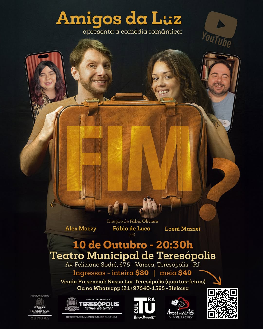 No momento, você está visualizando Comédia romântica ‘Fim?’ no Teatro Municipal de Teresópolis